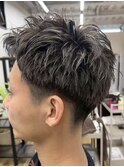 MEN'S HAIR/ブルーブラック/フェザーパーマ/錦糸町