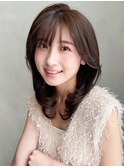 くせ毛風カールダークパープル夏愛されワンカールこなれヘア