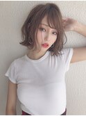 ♪大人ボブ外ハネニュアンスパーマ♪