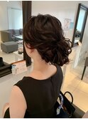 黒髪アレンジ　結婚式　二次会　パーティー　ブライダル