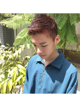 ツバメ ヘアー(TSUBAME HAIR) レッドブラウン×２ブロックショート