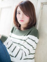 クオーレ ヘア アンジュ 水戸店(CUORE HAIR ange)&nbsp;*ange水戸*…斜めバングひし形フォルムワンカールツヤミディa