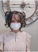 レースアップツインお団子