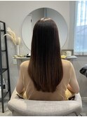 髪質改善トリートメント、縮毛矯正ロングヘアー