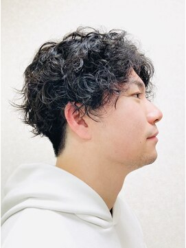 黄ぐまくん美容室 メンズランダムパーマ