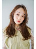 くびレイヤーエモージュ前髪ピンクベージュワンカール【立川】