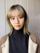 キャロルガーデンズ ボコカ 表参道(Carroll Gardens bococa)&nbsp;イエロー/デザインカラー/ボブ/ケアブリーチ【azu】