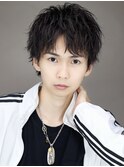 コンマ風ハーフアップバングショート