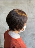 大人ショート/ショート/50代/簡単白髪ぼかし