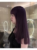 #カシスカラー#パープル#ブリーチカラー#ダブルカラー