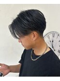 センターパート×メンズ