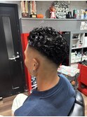 オールバックパーマ