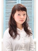 黒髪ゆるふわロング極