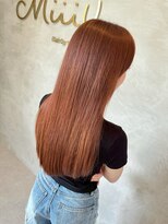 ミュウ(Miiiu)&nbsp;赤み消しカラー韓国風ヘア大人可愛い小顔スタイルロングレイヤー