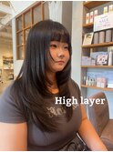 小顔ハイレイヤーカット