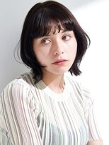 ラフィス ヘアー ヴォーグ 天王寺あべの店(La fith hair vogue)&nbsp;【La fith】暗髪カラー×ワイドバング×ミニボブ