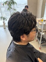フレーム スクエア&nbsp;軽やかに動く、今っぽいフェザーパーマ♪