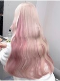 ba18831_ピンクベージュハイトーンカラー透明感ワンホンヘア艶髪