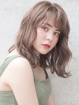 ヴィジョン(VISION)&nbsp;透明感 クリーミー ベージュ×ラフウェーブ