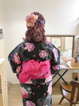 ロカット サロン(Roquat Salon) 浴衣ボブアレンジ【ヘアセット　浴衣/立川/立川南/八王子/袴】