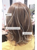 トゥルートラスト アン 下石田店(True Trust un) 艶カラー愛されヘア外はねミディアムボブナチュラルブラウン