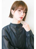 前下がりボブ・  内巻きワンカール・  ボブショート・暗髪