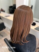 ワット 原宿店(W)&nbsp;オレンジベージュブリーチなしダブルカラー韓国レイヤー原宿#w42