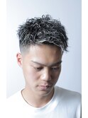 短髪パーマビジネス爽やかベリーショートスパイキー20代30代