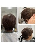 【流れるショート】耳後ろのしぼりをいれてスッキリショート