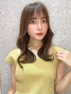 シー バイ ロンド 新宿(Sea by Lond) くびれヘア/シースルーバング/ベージュブラウン