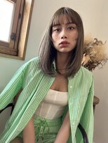 サロンドミルク 原宿(salon de MiLK)&nbsp;ハイライトミルクティーベージュロングレイヤーカット/原宿