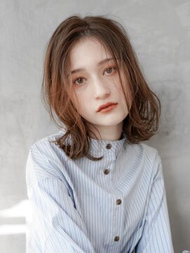 ギークス(GEEKS) 【GEEKS渋谷】ブリーチなし/オレンジベージュ/レイヤー/秋カラー