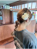 ヘアアレンジ＊お呼ばれヘア結婚式二次会夏祭りまとめ髪20代30代