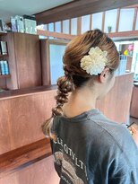 ナンバーエイト(number eight)&nbsp;ヘアアレンジ＊お呼ばれヘア結婚式二次会夏祭りまとめ髪20代30代