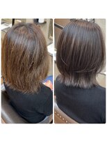 ネコ 稲毛(neco)&nbsp;【稲毛】髪質改善縮毛矯正　before &after