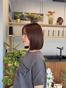 THINK AND ボブ /髪質改善カラー / ピンクブラウン