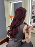 ブリーチなしダブルカラーで叶えるレッドカラー