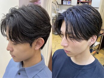 レボルトヘアー(R EVOLUT hair)の写真/"曲がる縮毛矯正"がイマ圧倒的に人気*MEN'S技術に特化したカットとの相性◎[柏駅/メンズパーマ/ストレート]