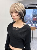 ハッシュカット/顔周りカット/横浜/ハイトーン/金髪