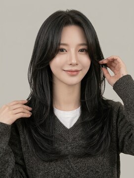 セブンルックス(7LOOKS) 【髪質改善】ナチュラルブラック×ロングレイヤー