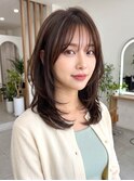 【小顔魅せ】シースルーバング×大人可愛いウルフ風レイヤー