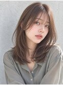 レイヤーカット/顔周りレイヤー/透明感カラー/髪質改善/韓国風