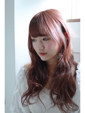 美容室 ベンティ(venti) 20代、30代モテふわロングピンクベージュ