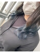 カプア 仙台駅前店(Kapua) ネイビーカラー　グラデーションカラー　ブルー　くすみカラー