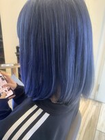 ネオヘアー 曳舟店(NEO Hair)&nbsp;ブルー系カラー/デザインカラー/くびれヘア/似合わせカット