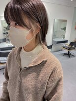 レフ(LEF)&nbsp;【オダオススメ！】外ハネボブ×イヤリングホワイトベージュ