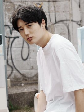 シェノン オム 梅田(CHAINON HOMME) MEN'S HAIR/アッシュブラック/センターパート/