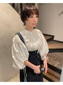 大人ガーリーショートパーマ（お客様スタイル）