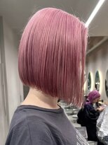 ソル ジングウマエ(SOL JINGUMAE) ダブルカラーピンクベージュベージュカラーケアブリーチミニボブ
