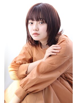 マルシェ(marche) 20代30代40代 ウルフボブ【ピンクブラウン】